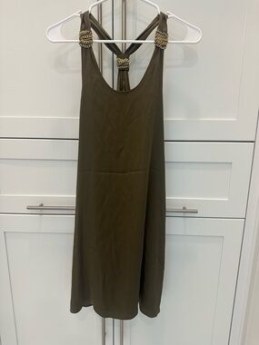 Alice + Olivia Olive Satin Dress